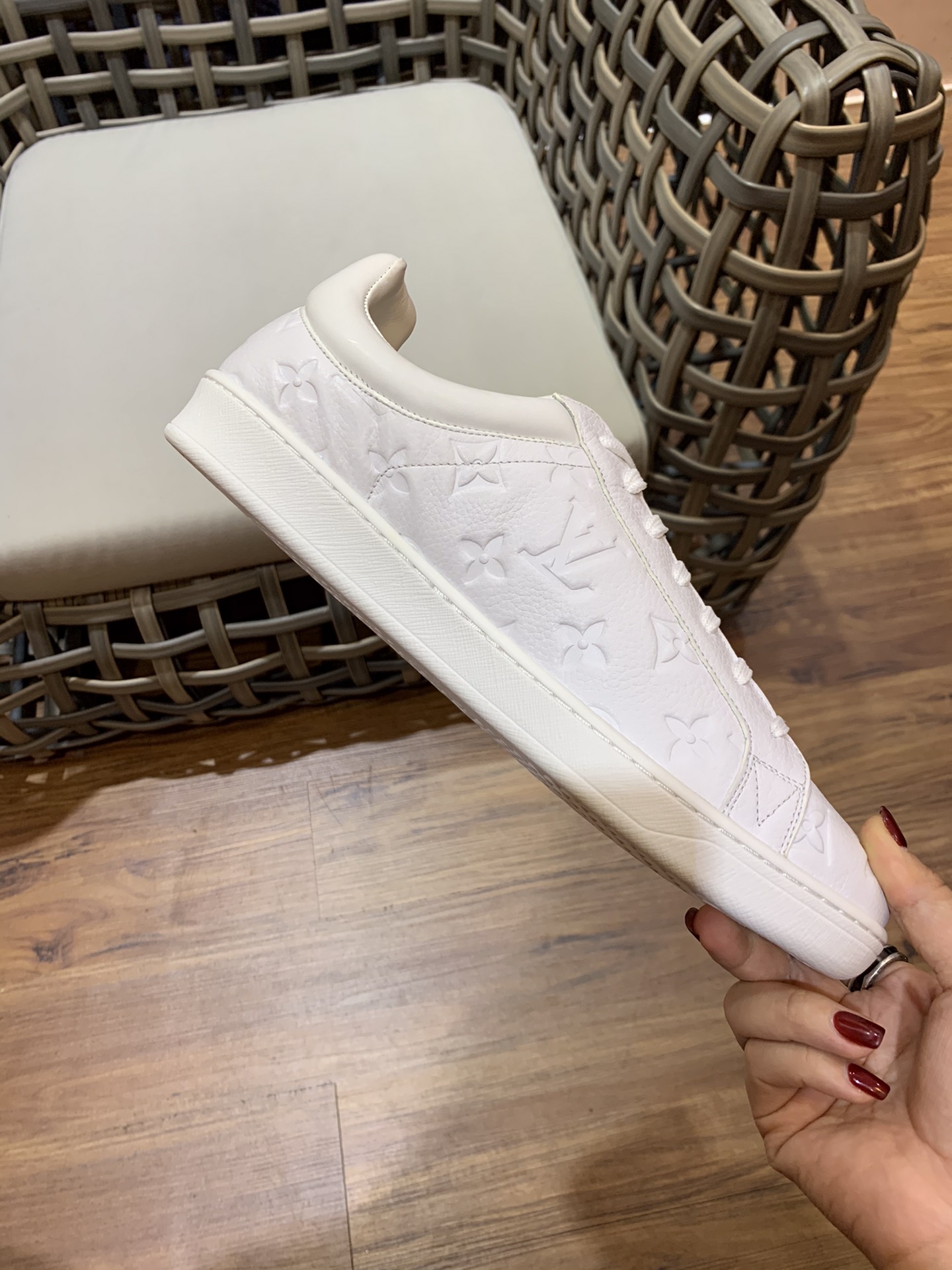 Louis Vuitton Trainer Sneaker Full White