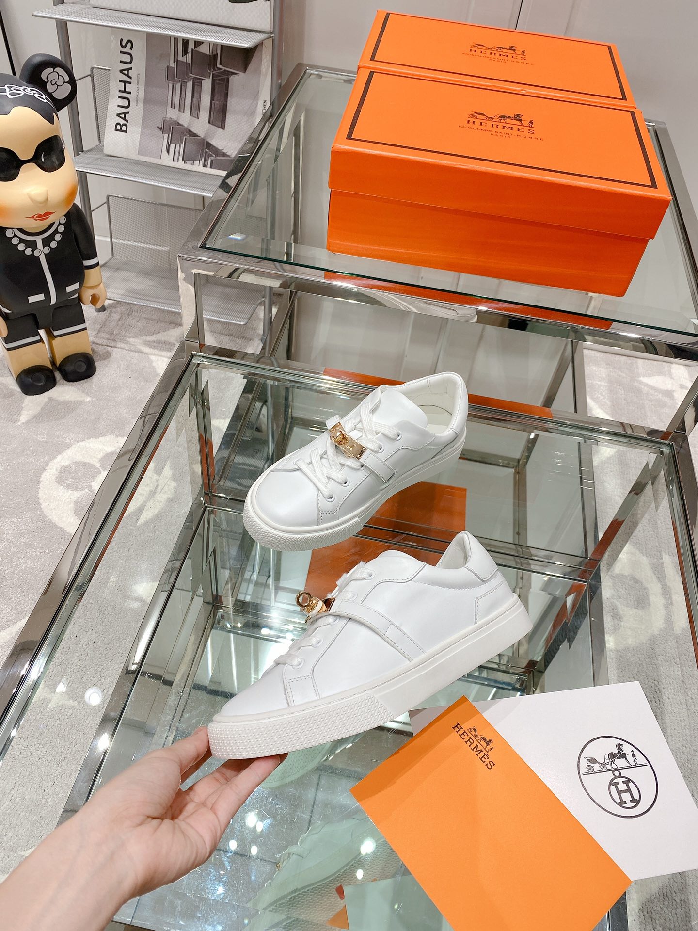 HERMES DAY SNEAKER WHITE
