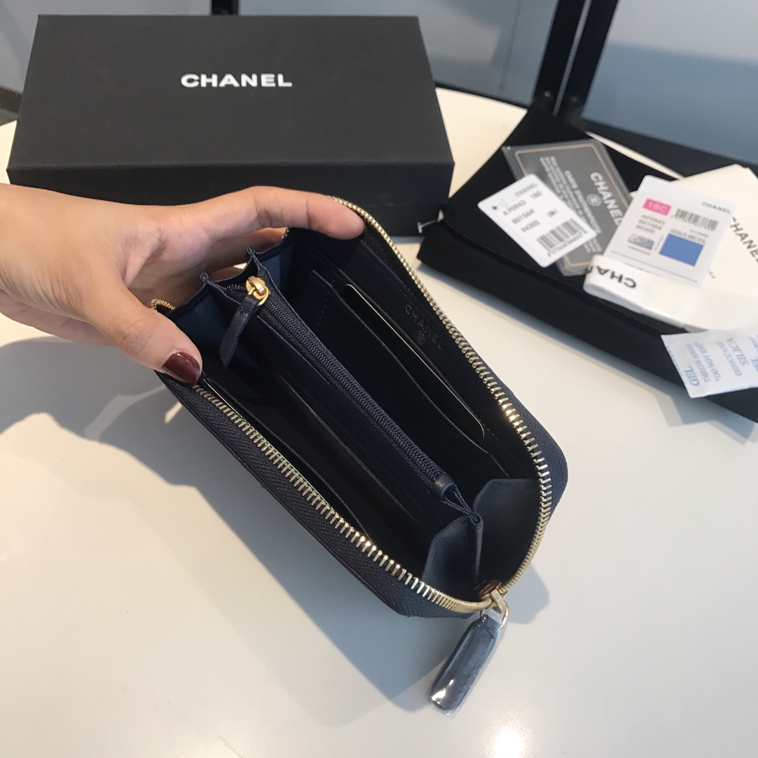CHANEL RED BLACK WALLET 16.5CM