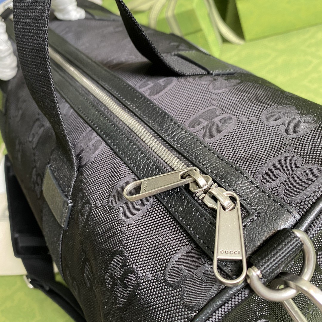 GUCCI BLACK GG NYLON OFF THE GRID DUFFLE BAG