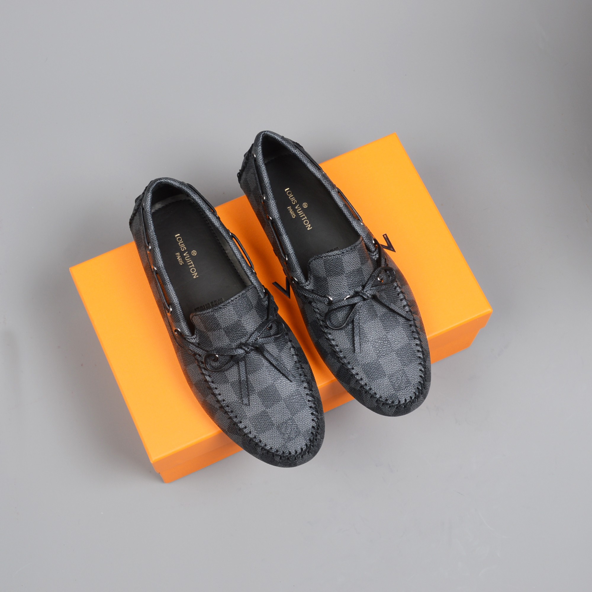 LOUIS VUITTON MOCCASIN LOAFERS BLACK VIRGIL ABLOH