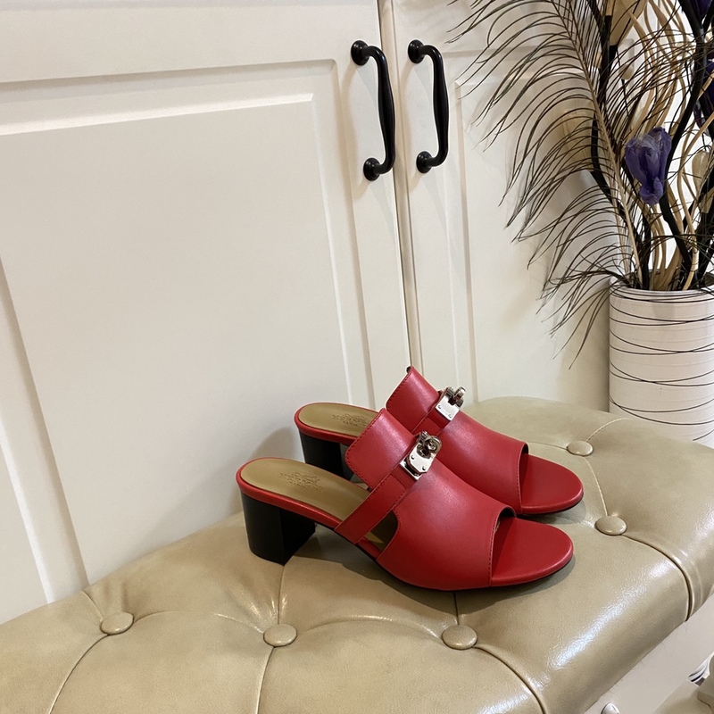 HERMES RED CANDY SANDAL