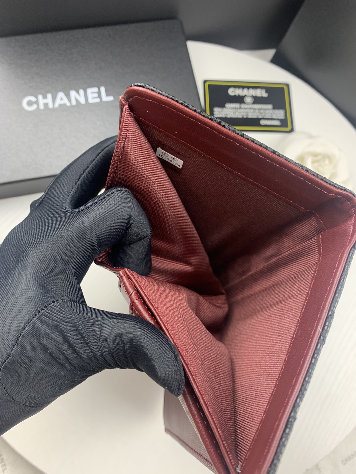 CHANEL BLACK CAVIAR LEATHER CLASSIC LONG FLAP WALLET 19.5CM