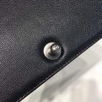 Chanel Boy Handbag Silver Hardware Black (9)