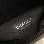 Chanel Boy Handbag Silver Hardware Black (9)