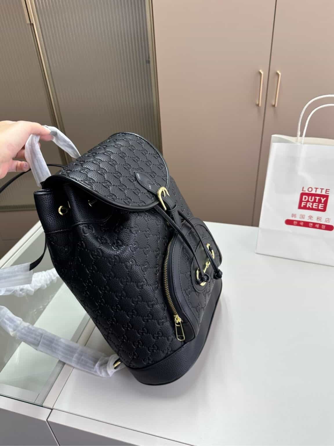 GUCCI’S BLACK 1955 HORSEBIT BACKPACK LARGE ALL 27CM