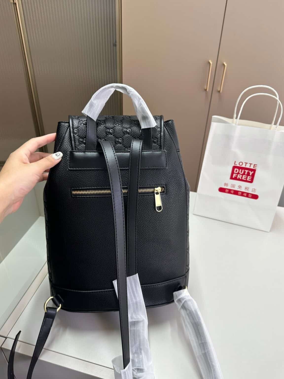 GUCCI’S BLACK 1955 HORSEBIT BACKPACK LARGE ALL 27CM