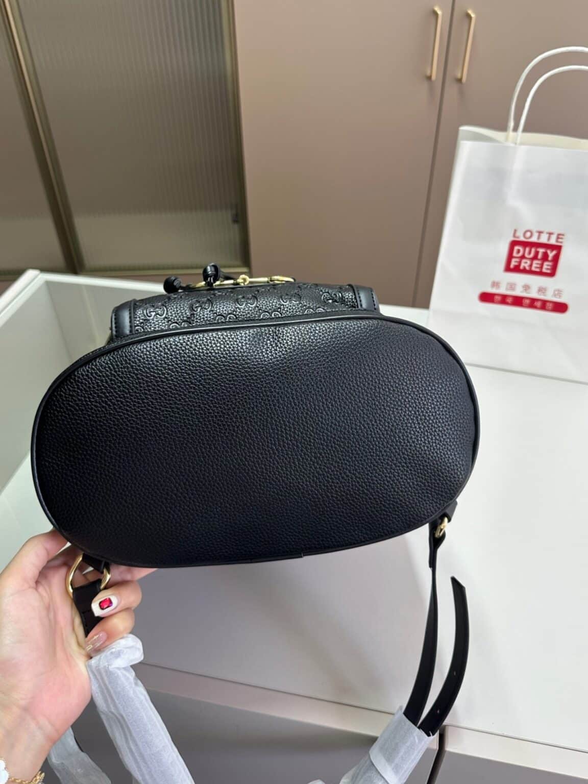 GUCCI’S BLACK 1955 HORSEBIT BACKPACK LARGE ALL 27CM