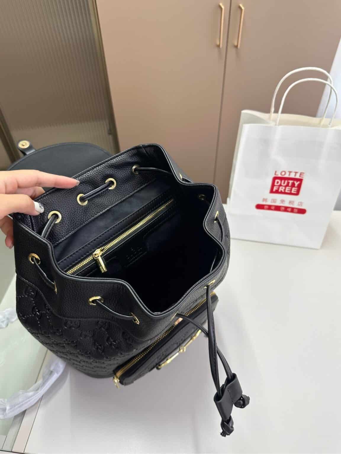 GUCCI’S BLACK 1955 HORSEBIT BACKPACK LARGE ALL 27CM