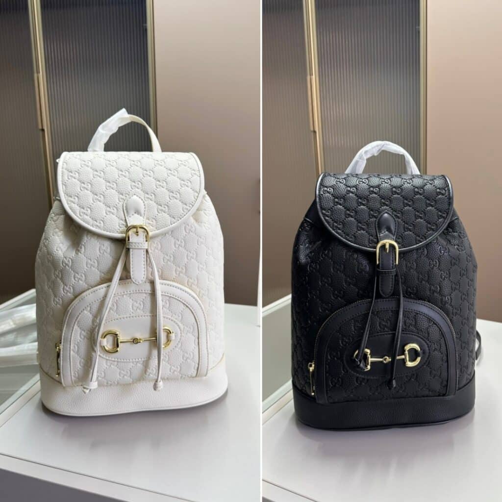 GUCCI’S BLACK 1955 HORSEBIT BACKPACK LARGE ALL 27CM