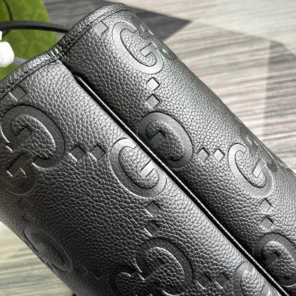 GUCCI BLACK JUMBO GG LARGE TOTE BAG