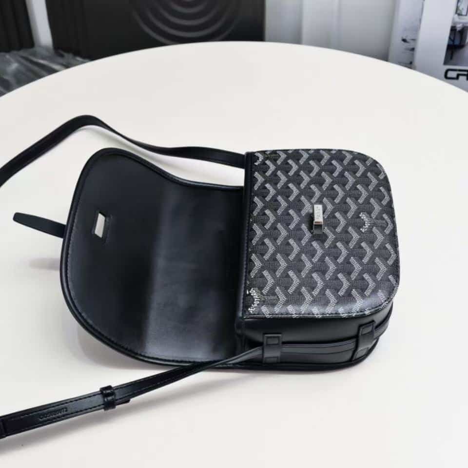 GOYARD BELVEDERE PM BAG BLACK 22CM