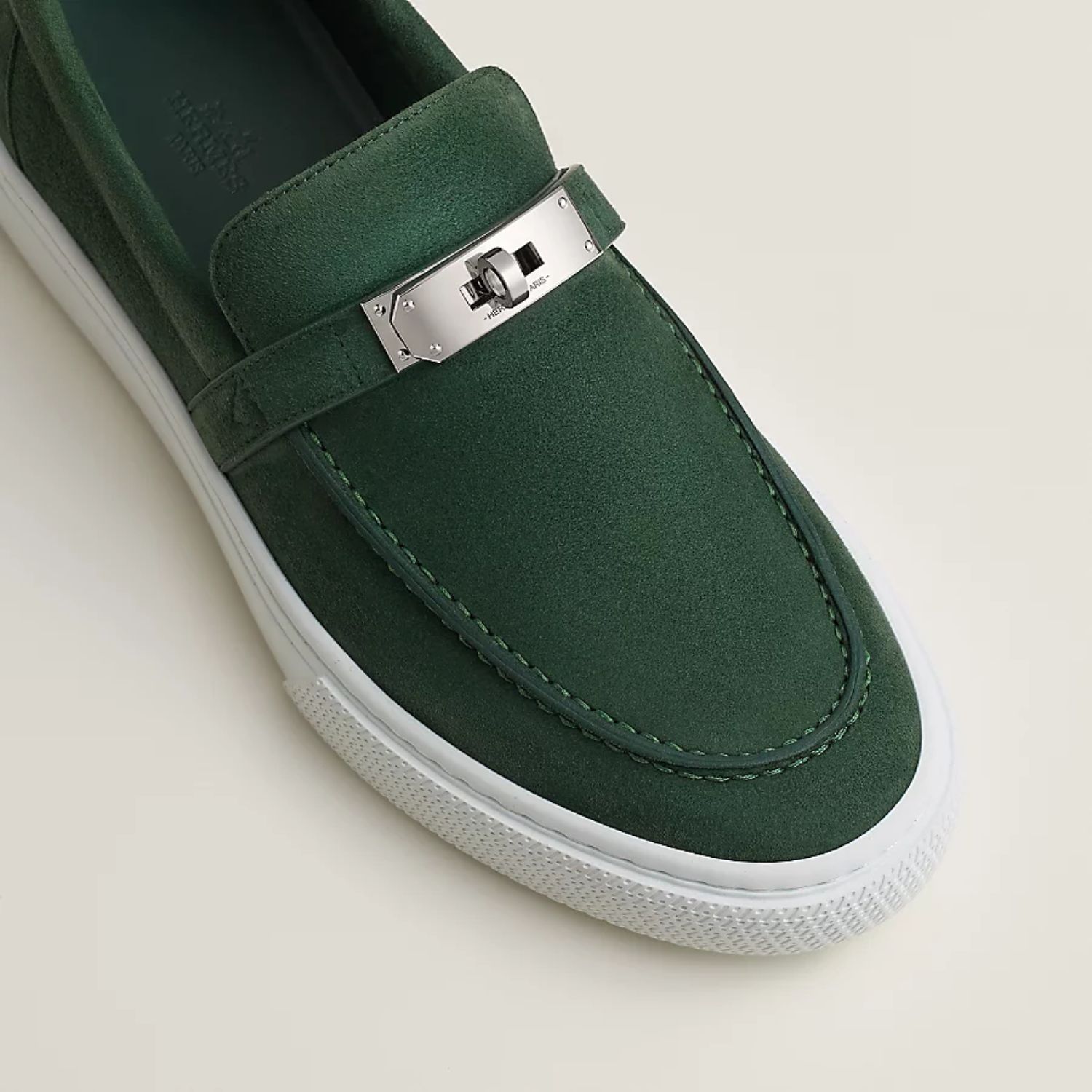 HERMES GAME SLIP-ON SNEAKER VERT BOUTEILLE