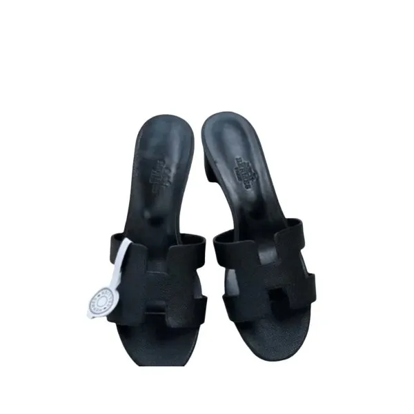 Hermes Sandal Black Oasis