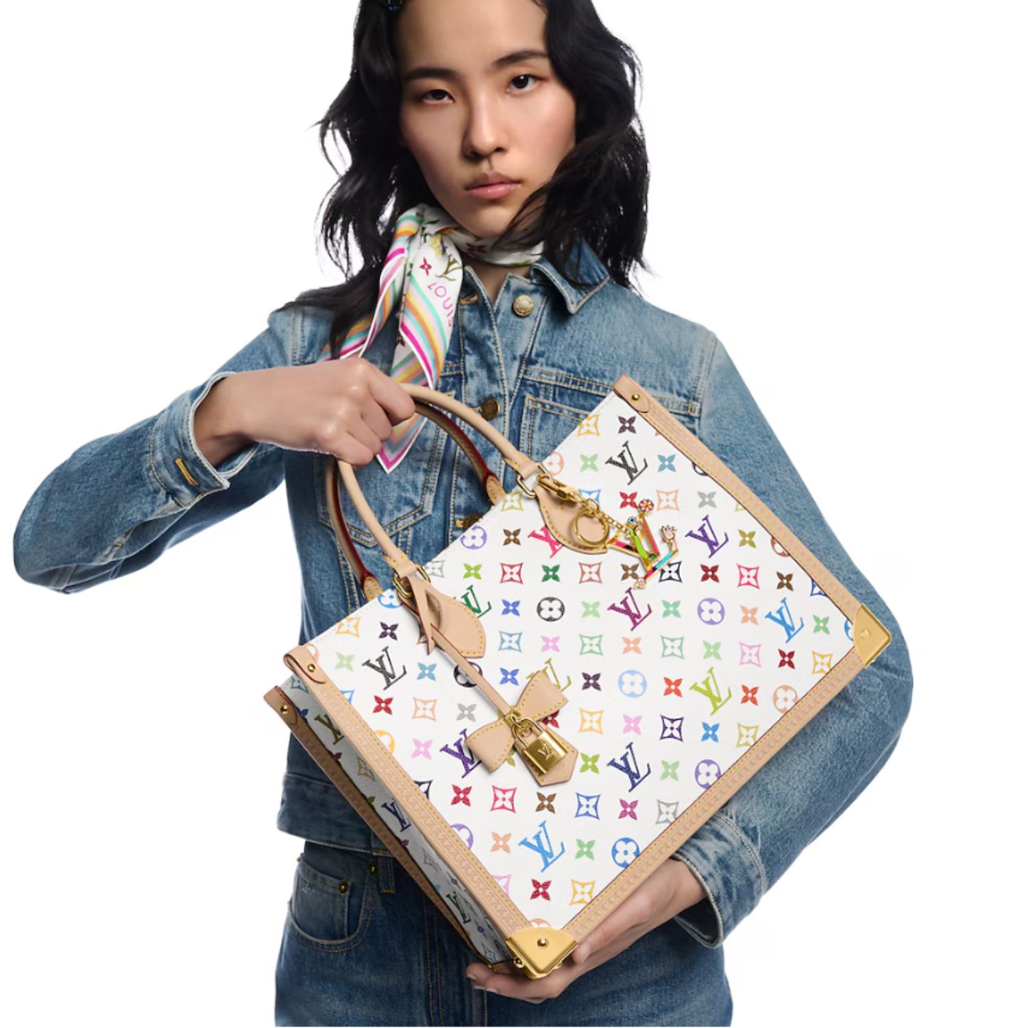 LOUIS VUITTON BAG LV X TM ONTHEGO MM MULTICOLORED