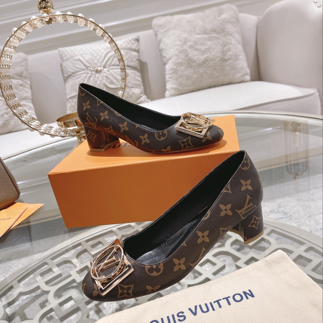 LOUIS VUITTON PUMP BROWN MADELEINE