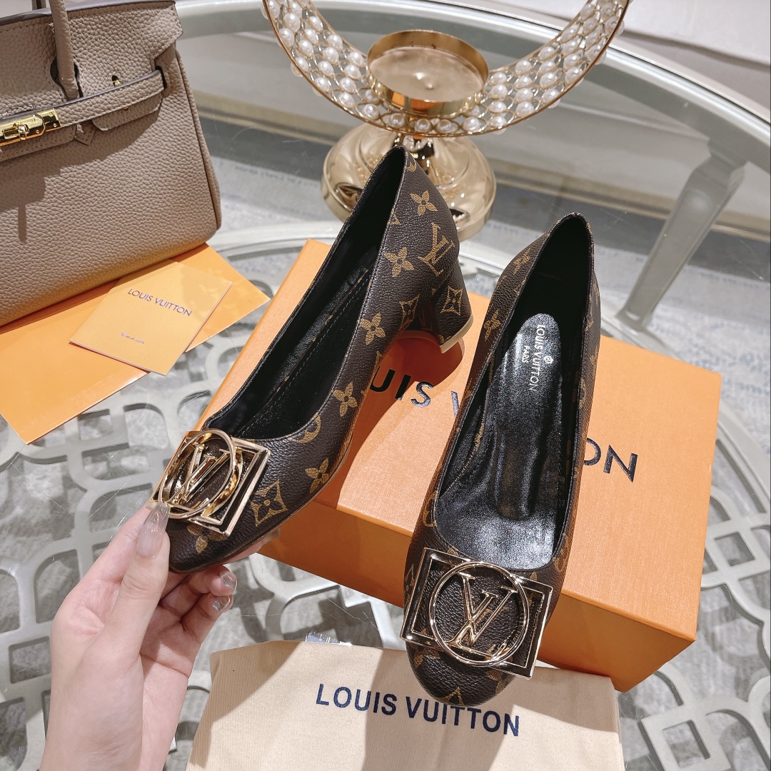 LOUIS VUITTON PUMP BROWN MADELEINE