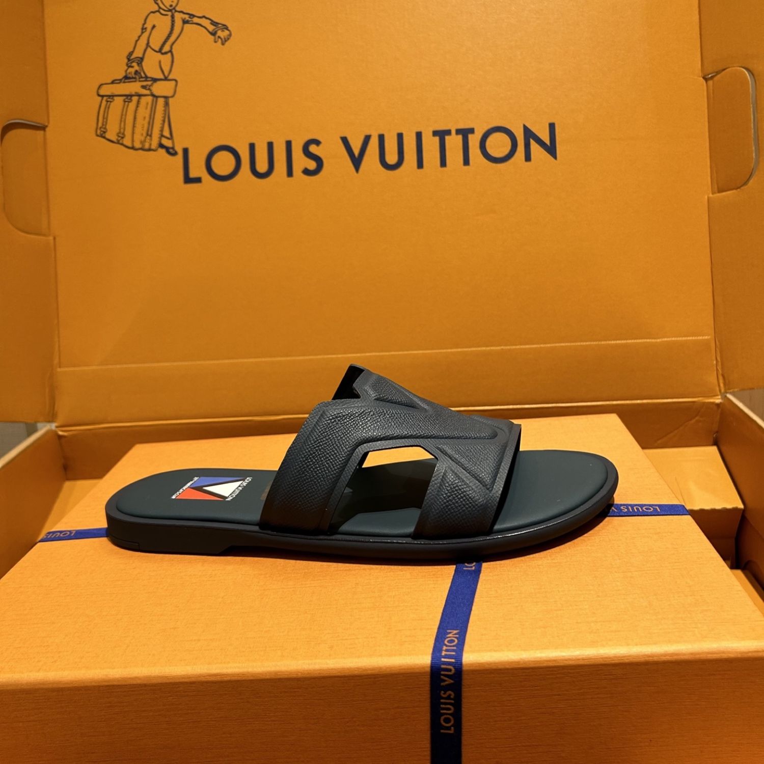 LOUIS VUITTON MULE GRAY BLUE OASIS