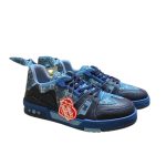 Louis Vuitton Trainer Sneaker Monogram Denim Blue NigoVirgil Abloh For Men