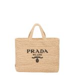PRADA BEIGE CROCHET TOTE BAG