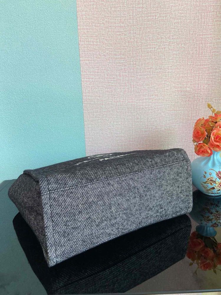 CHANEL GREY LARGE SHOPPING TOTE BAG