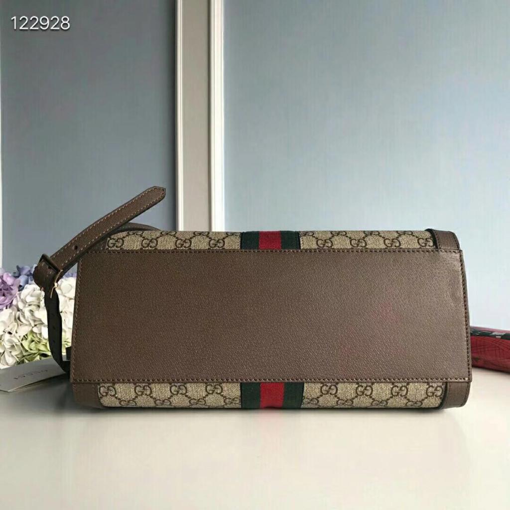 GUCCI BEIGE/EBONY OPHIDIA GG MEDIUM TOTE BAG