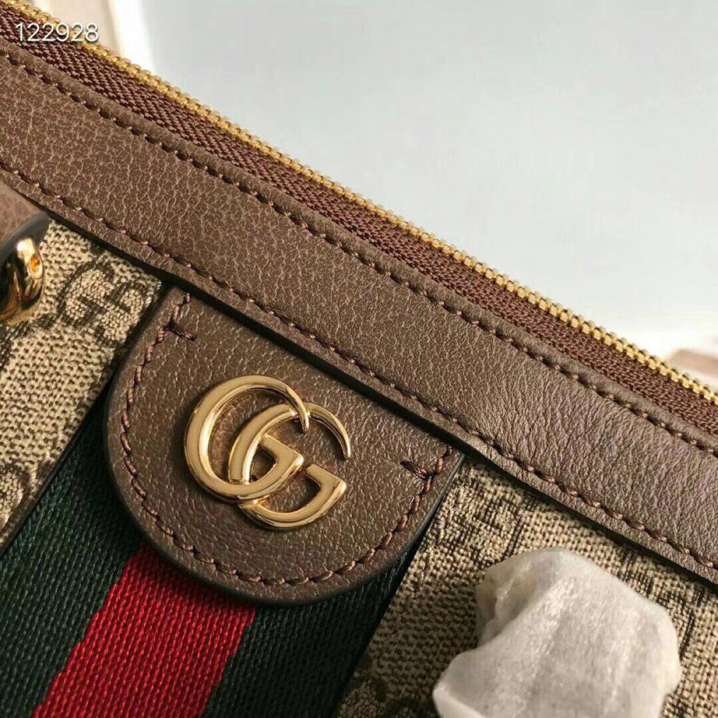 GUCCI BEIGE/EBONY OPHIDIA GG MEDIUM TOTE BAG