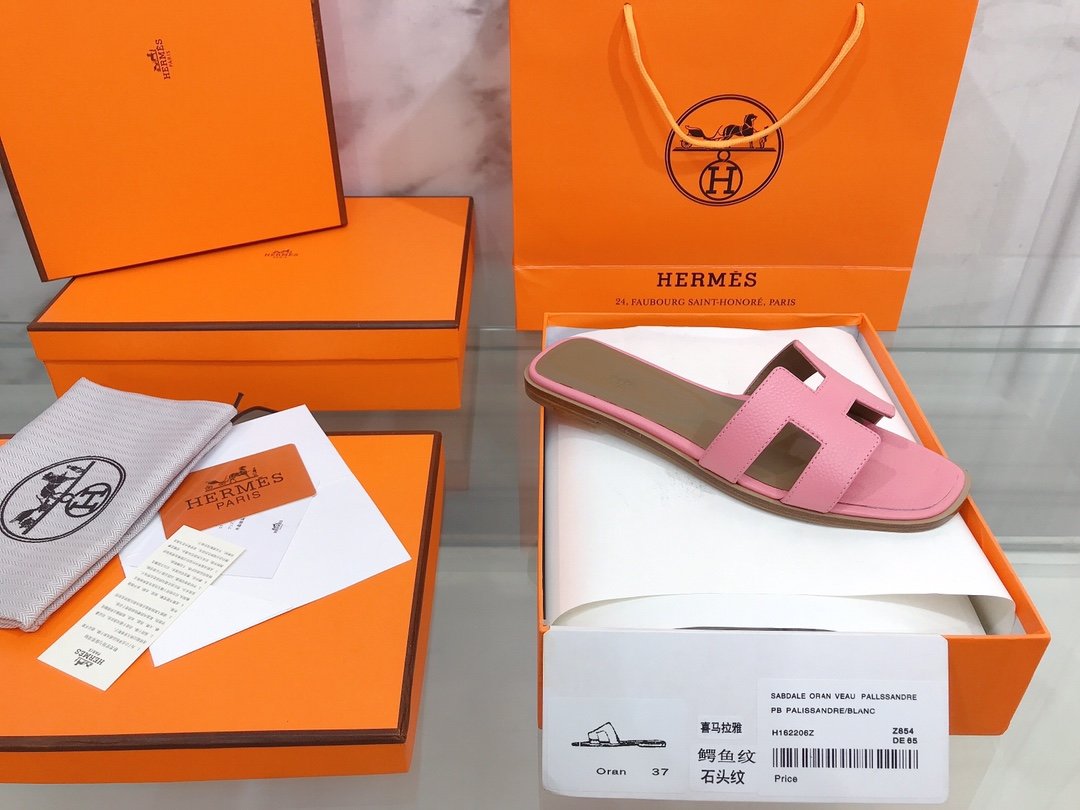 HERMES SANDAL PINK ORAN