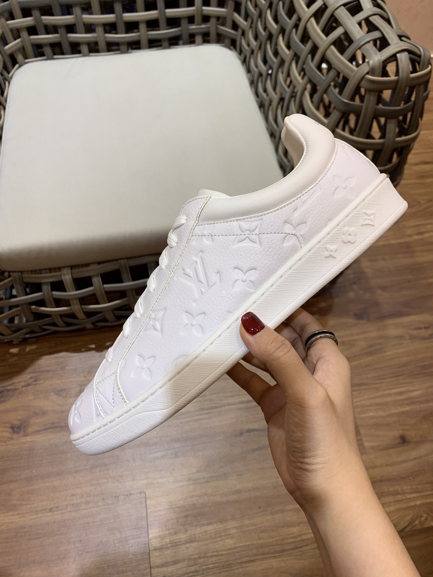 Louis Vuitton Trainer Sneaker Full White