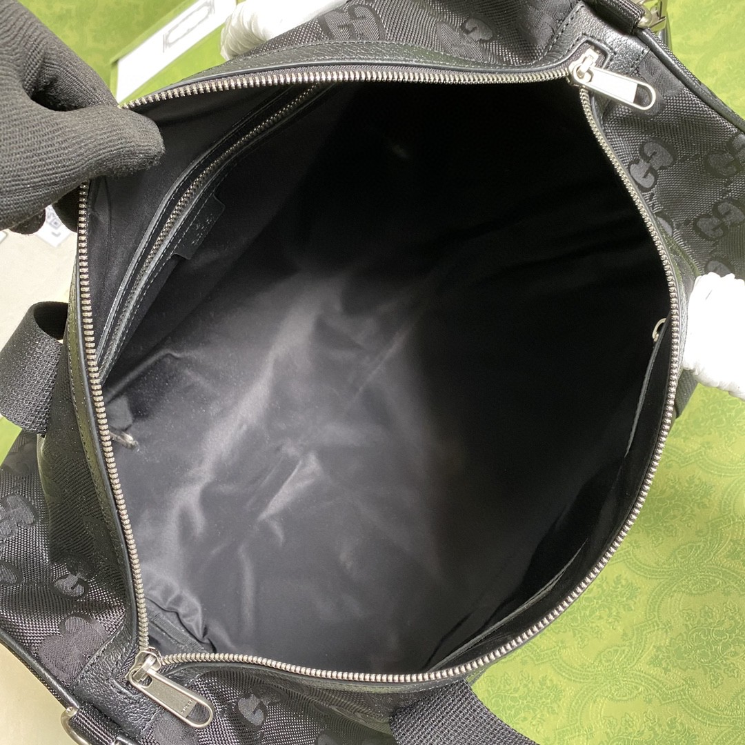 GUCCI BLACK GG NYLON OFF THE GRID DUFFLE BAG