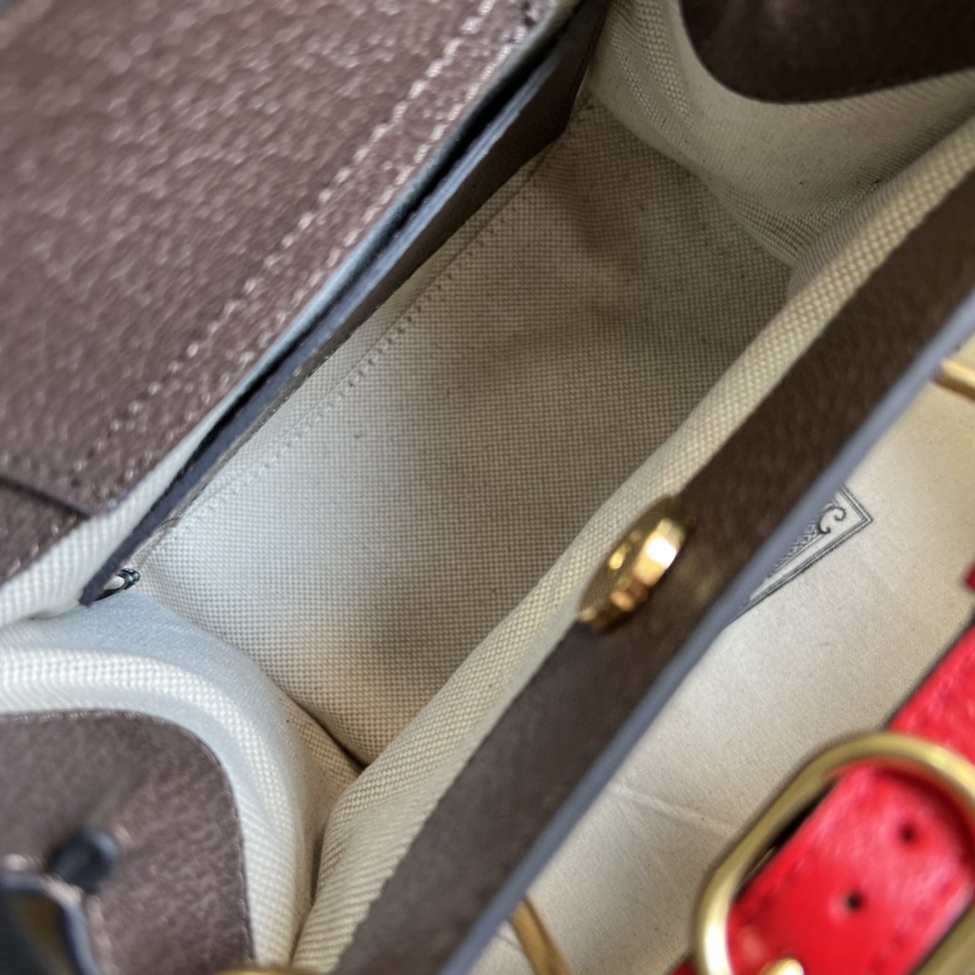 GUCCI DIANA CANVAS BROWN JUMBO GG MINI TOTE BAG CAMEL AND EBONY JUMBO GG