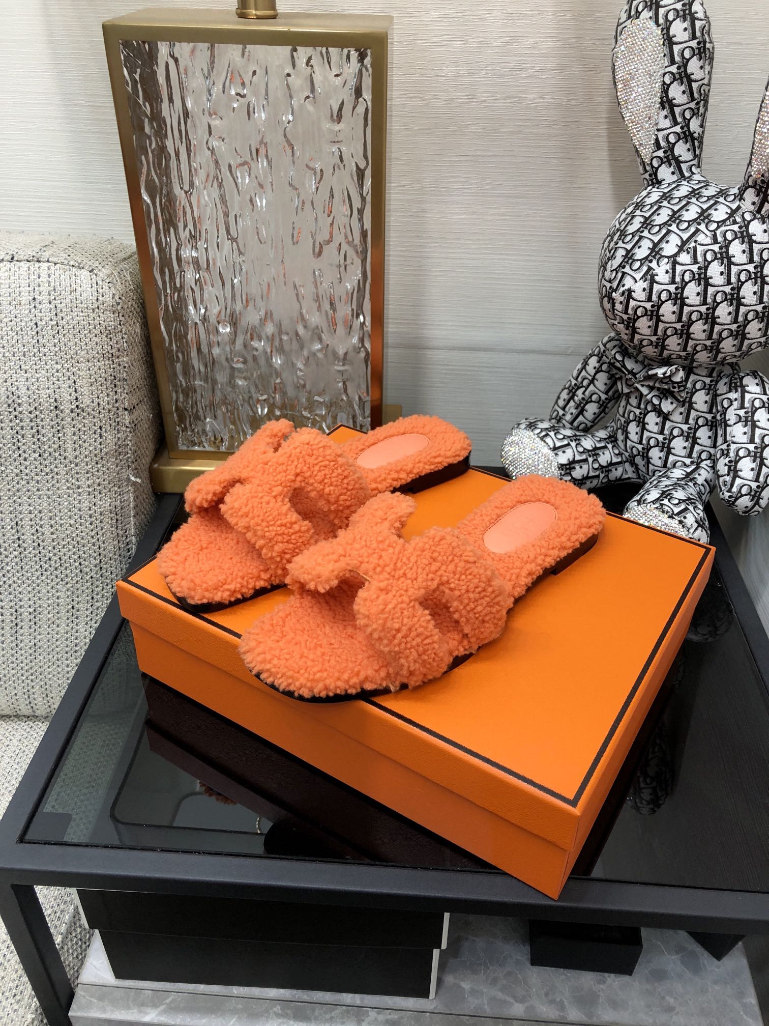 HERMES ORANGE ORAN SANDAL