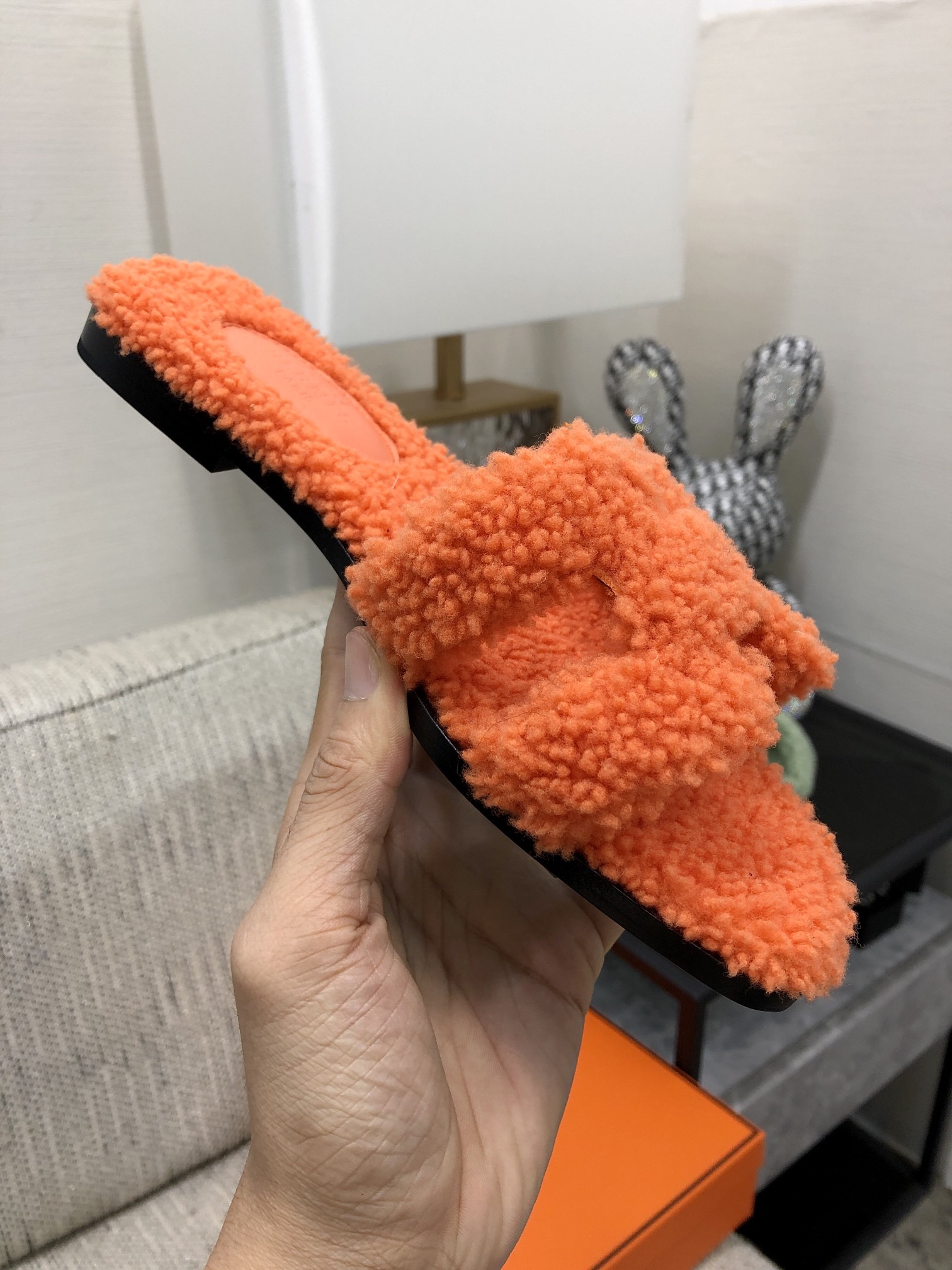 HERMES ORANGE ORAN SANDAL