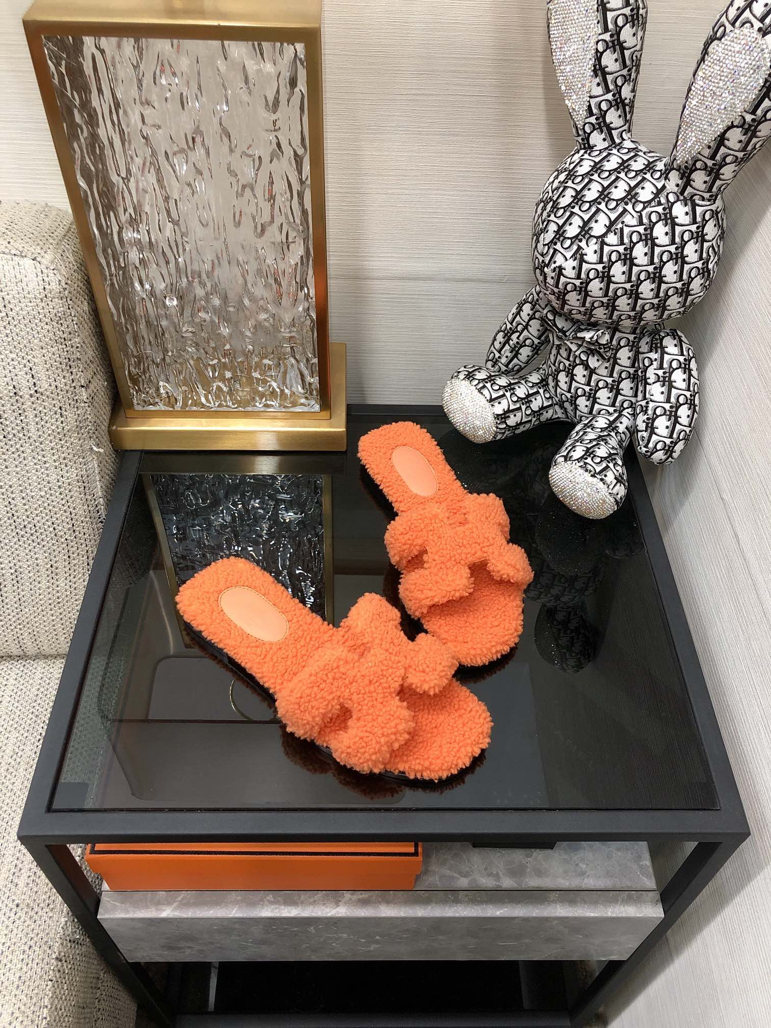 HERMES ORANGE ORAN SANDAL