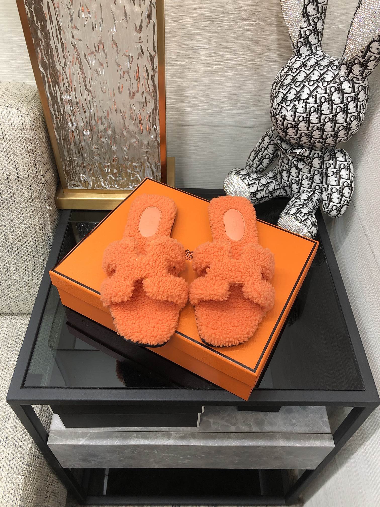 HERMES ORANGE ORAN SANDAL