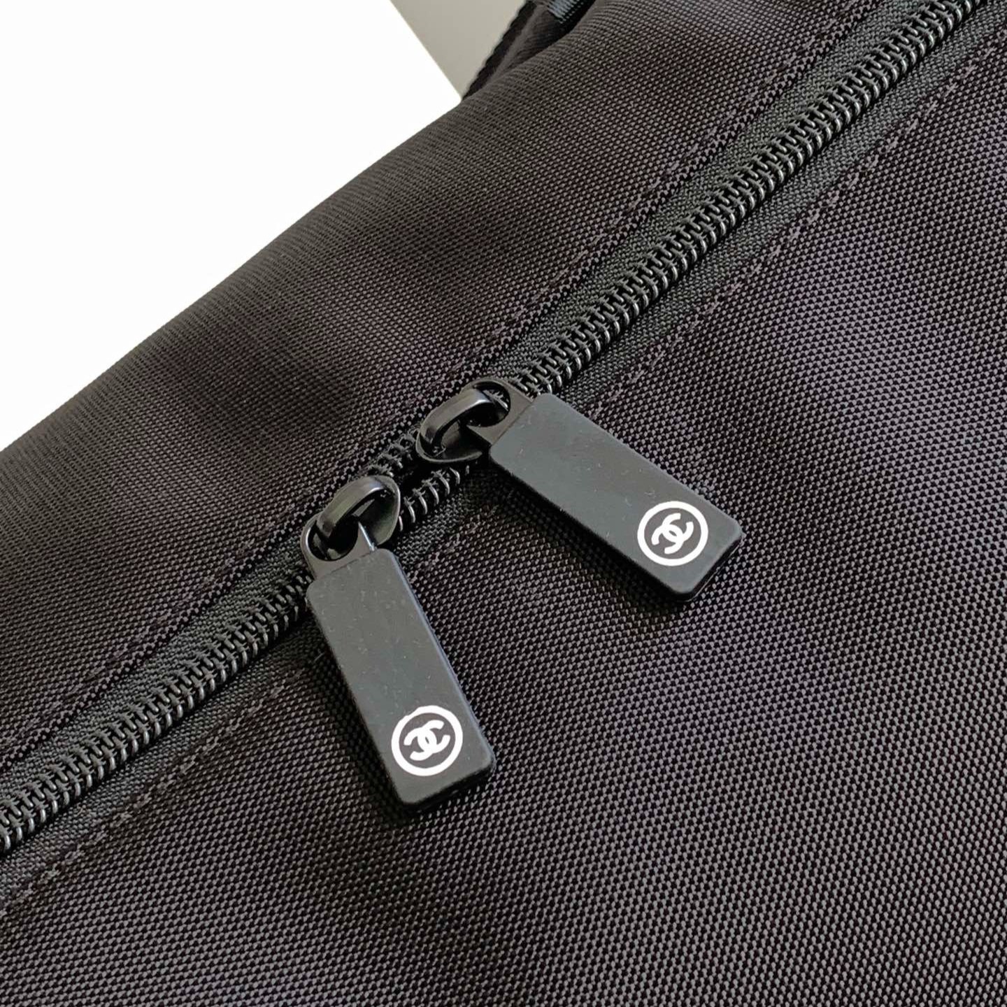 CHANEL BLACK CC LOGO NOVELTY BOSTON TRAVEL BAG