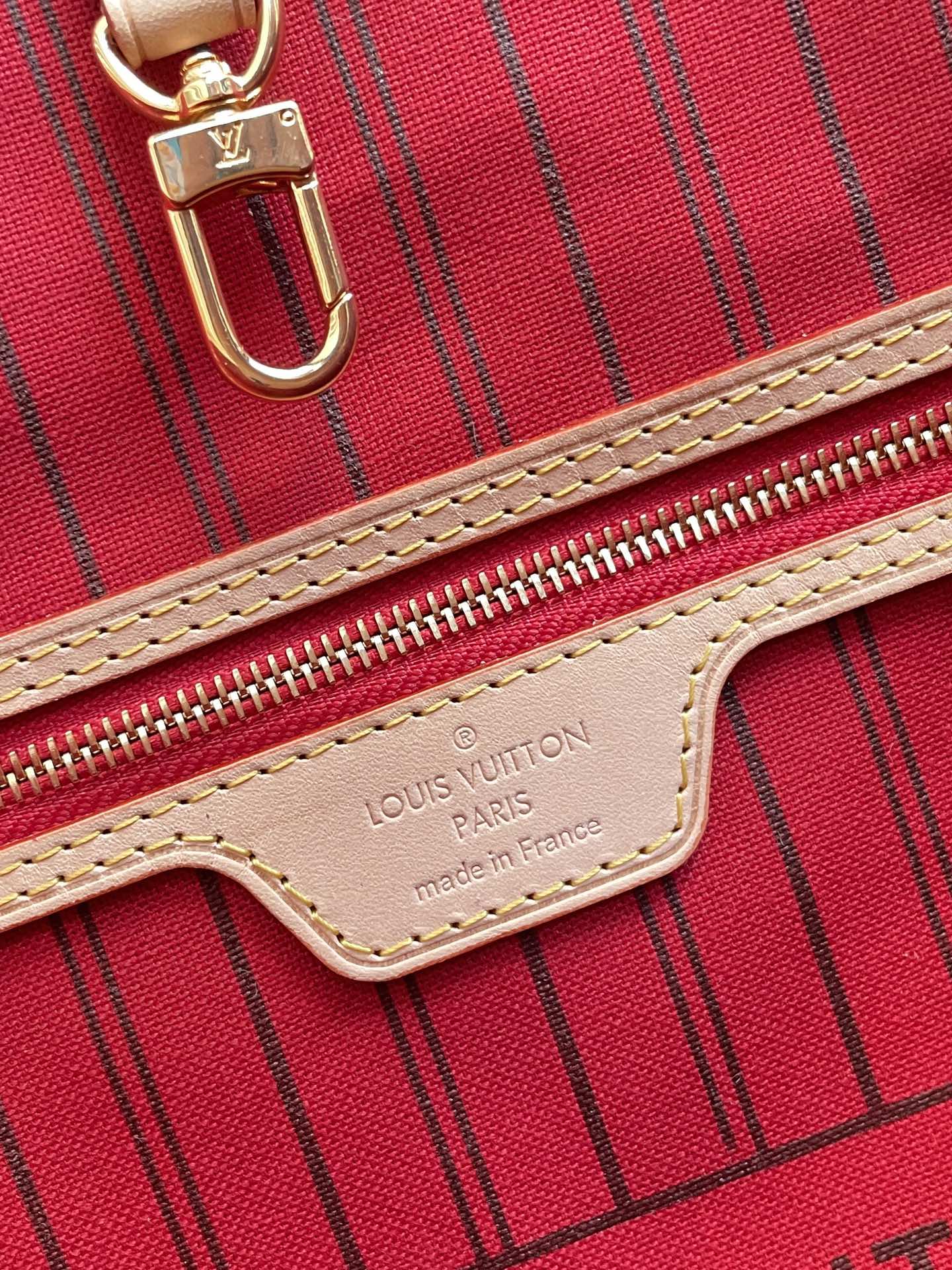 LOUIS VUITTON NEVERFULL MM RED MONOGRAM CANVAS