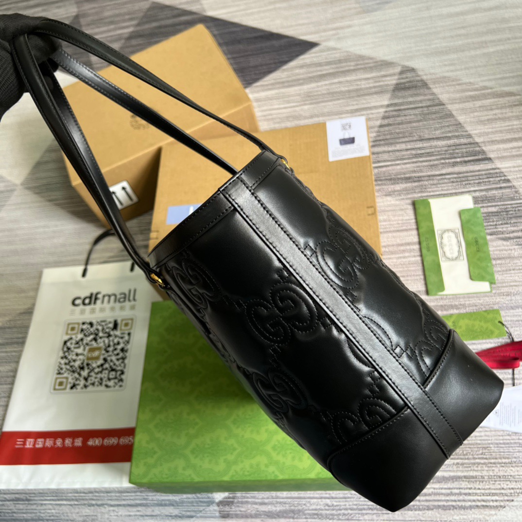 GUCCI MEDIUM BLACK GG TOTE