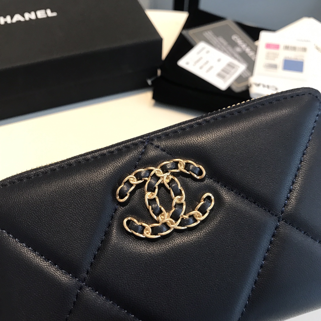 CHANEL RED BLACK WALLET 16.5CM