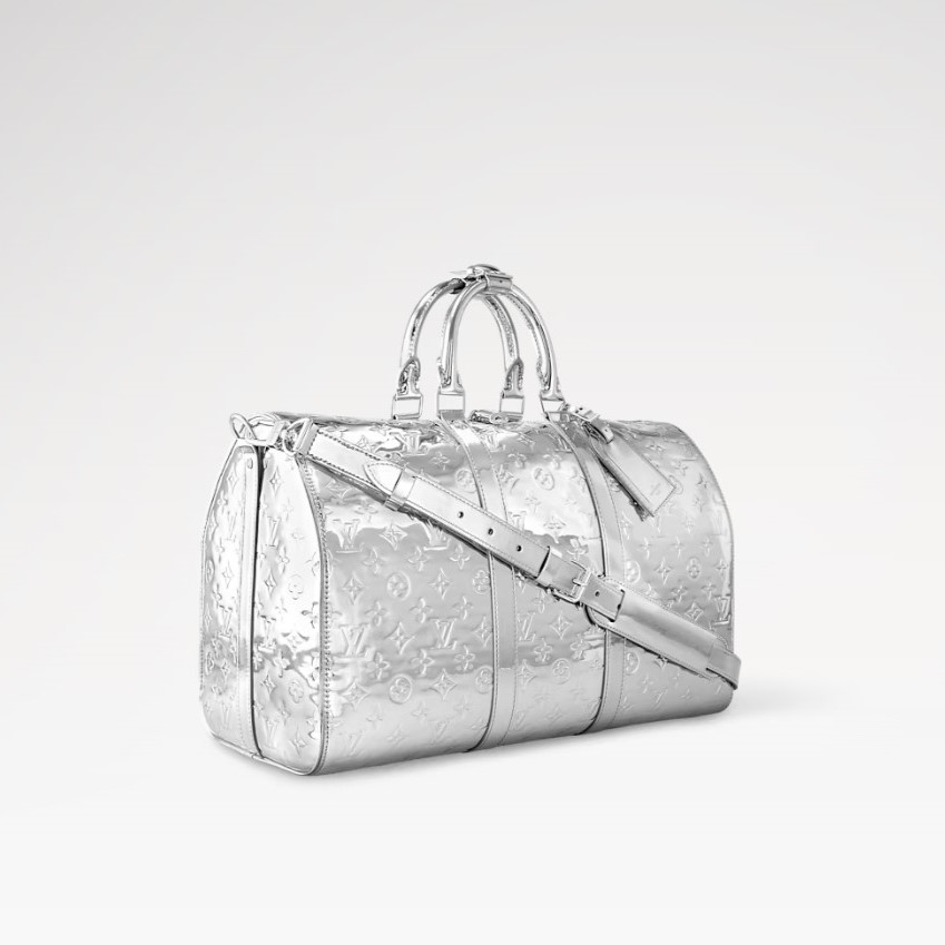 LOUIS VUITTON 17.7IN/45CM SILVER KEEPALL BANDOULIÈRE 45