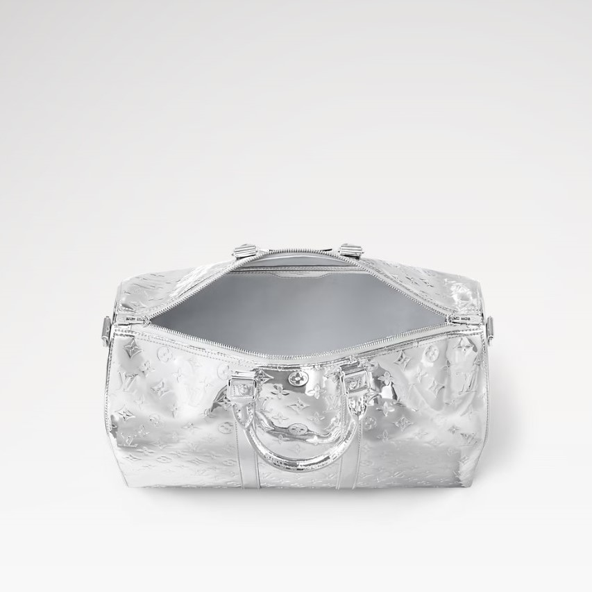 LOUIS VUITTON 17.7IN/45CM SILVER KEEPALL BANDOULIÈRE 45