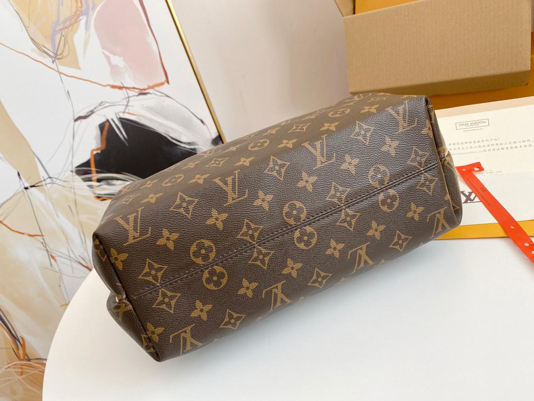 LOUIS VUITTON BROWN TURENNE MM MONOGRAM CANVAS