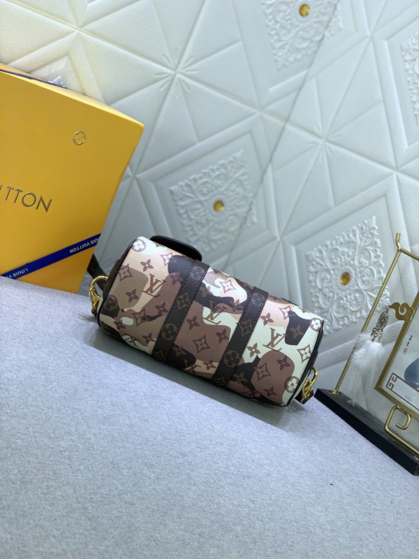 LOUIS VUITTON 9.8IN/25CM M46678 BROWN KEEPALL BANDOULIÈRE 25