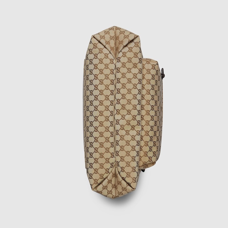 GUCCI 18IN/46CM 802166 FADUU 8657 BEIGE AND DARK BROWN GG CANVAS MAXI TOTE BAG FOR MEN