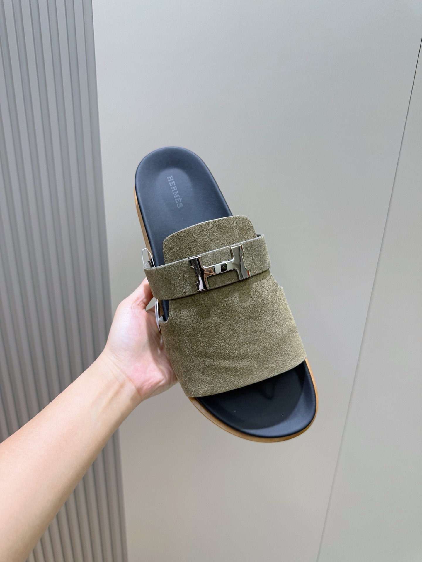 HERMES SANDAL JAURES ETOUPE