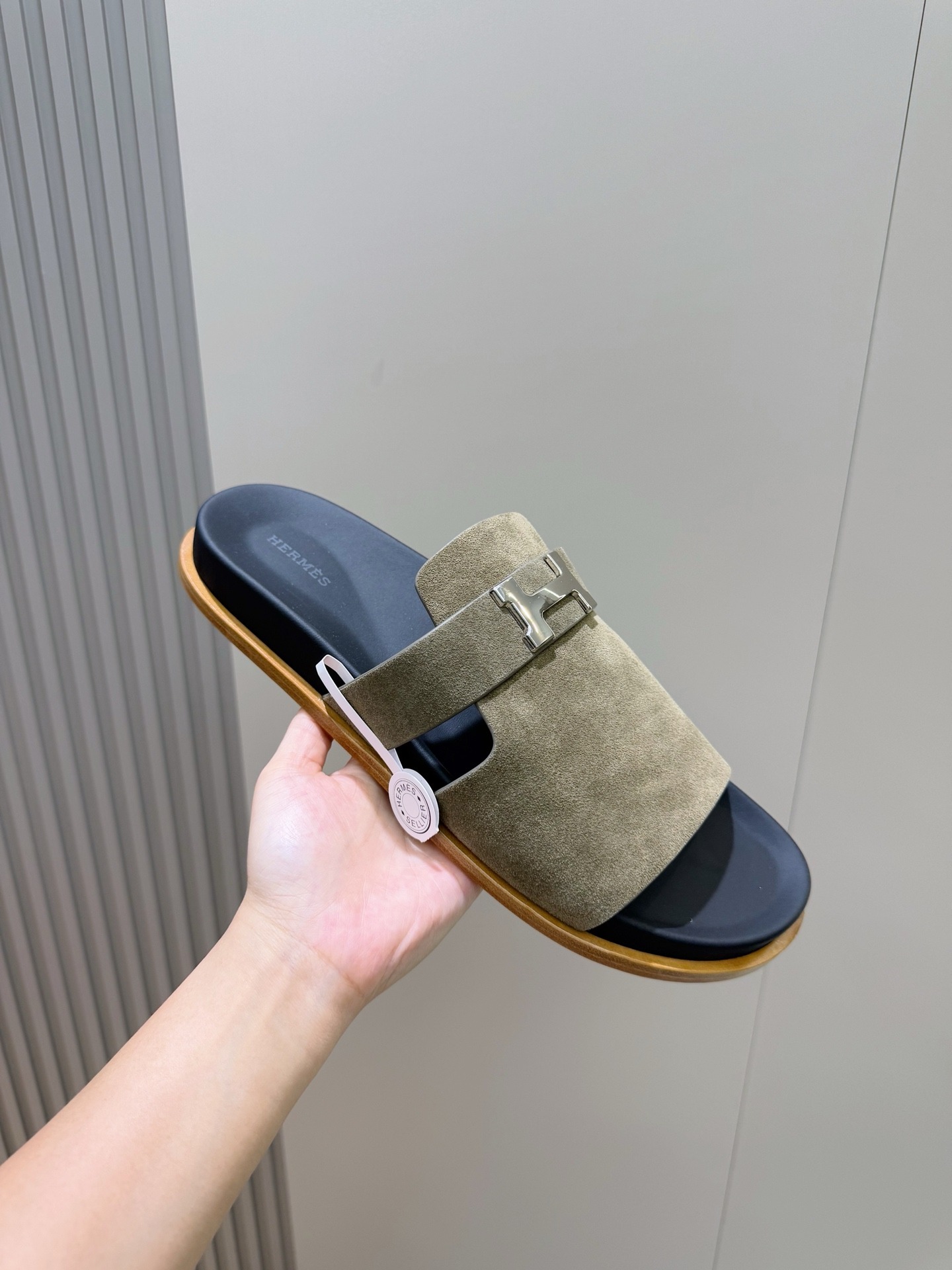 HERMES SANDAL JAURES ETOUPE