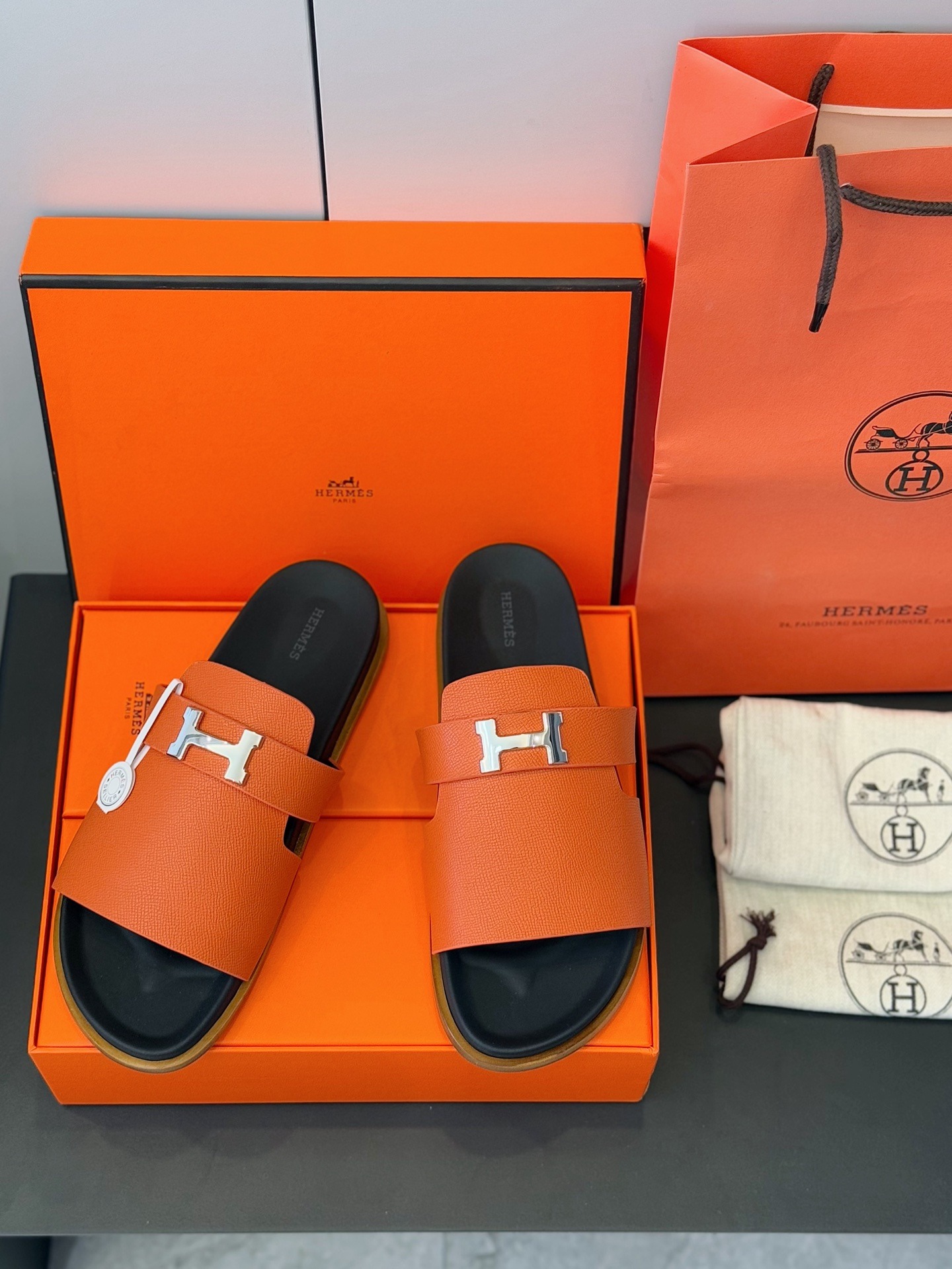 HERMES SANDAL JAURES ORANGE
