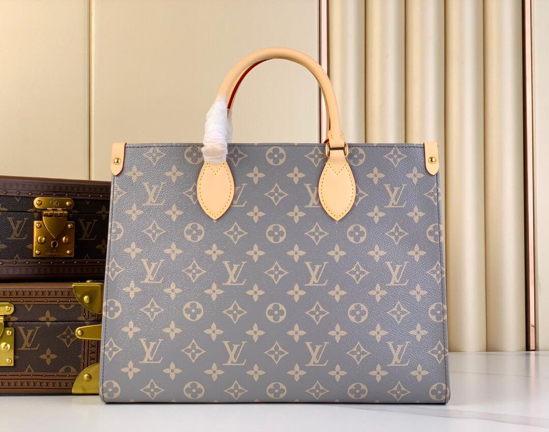 LOUIS VUITTON GREY ONTHEGO MM TRIANON