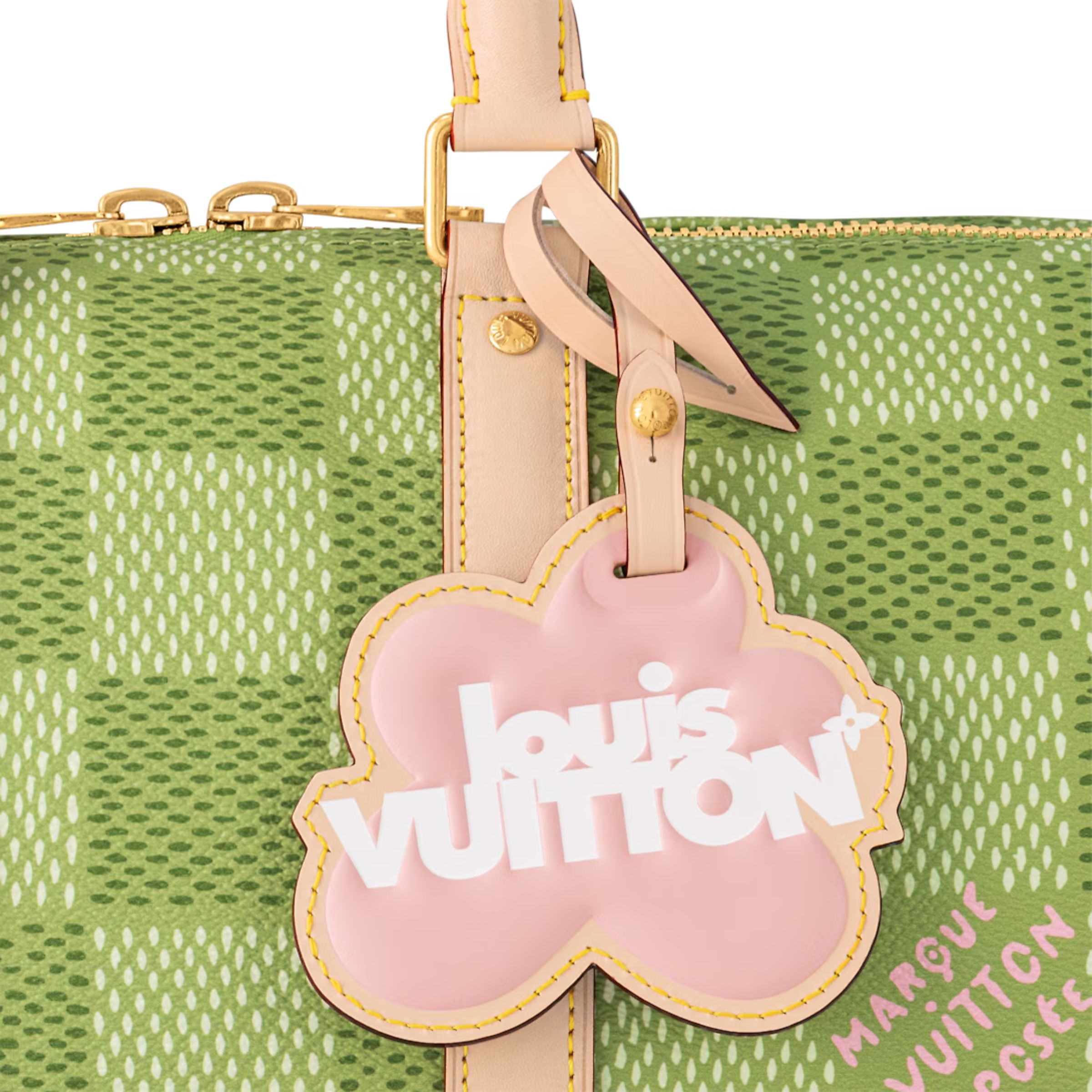 LOUIS VUITTON 13.4 INCHES/ 34 CM N40671 GREEN KEEPALL BANDOULIÈRE 35