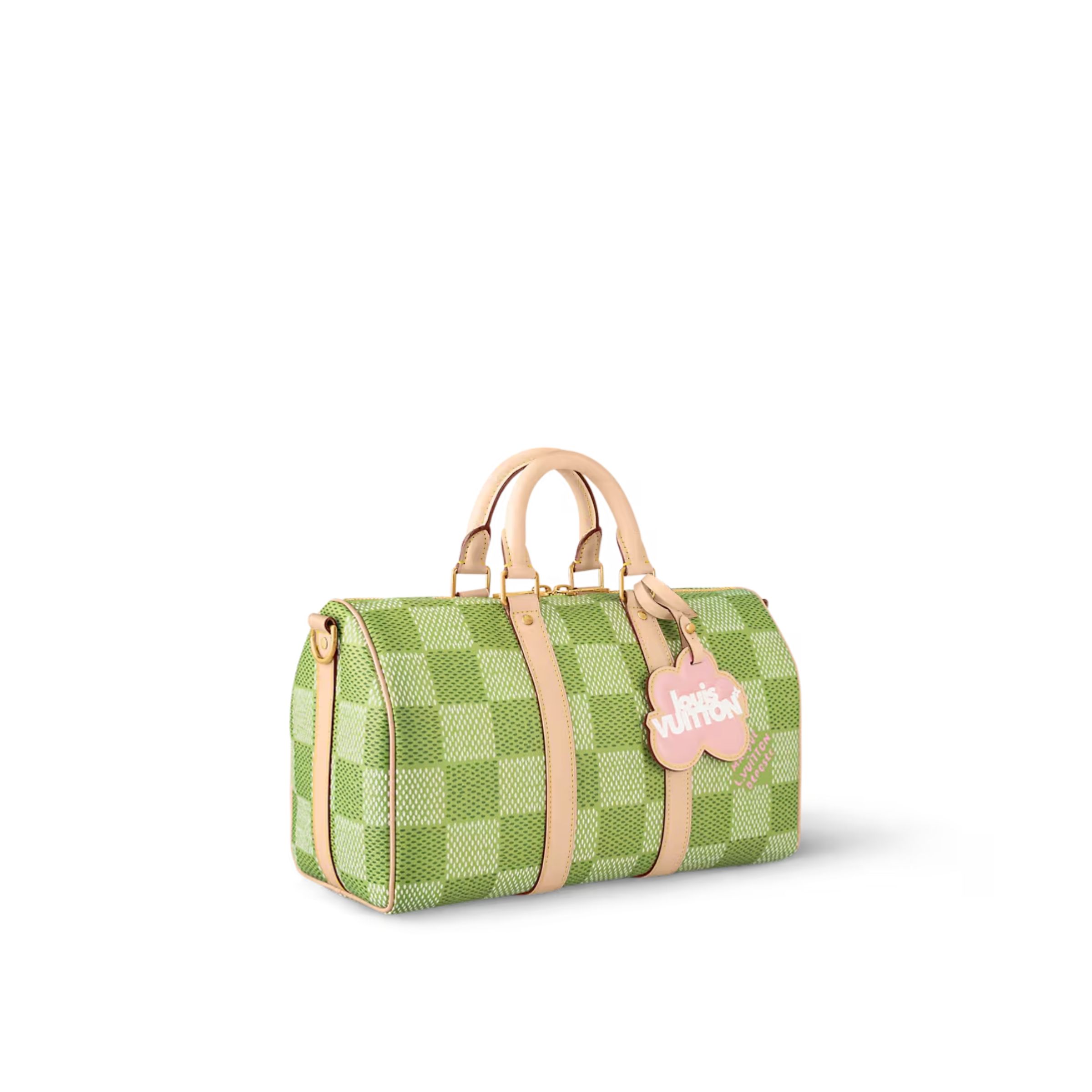 LOUIS VUITTON 13.4 INCHES/ 34 CM N40671 GREEN KEEPALL BANDOULIÈRE 35